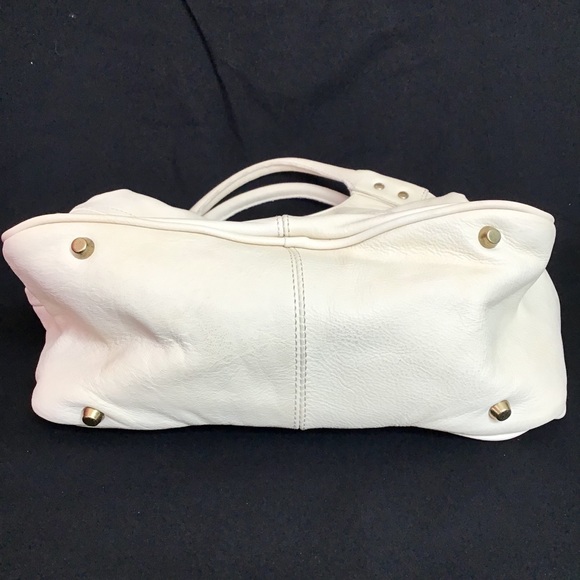 FRYE Cream leather hobo bag woven leather detail - Picture 7 of 8